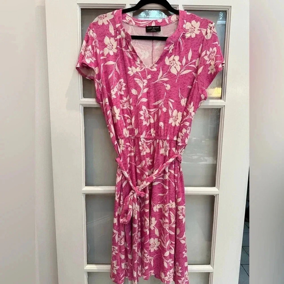 Lane Bryant Cabo Flower Flutter-Sleeve V-Neck Knit Swing Dress Plus Size 14/16 - Picture 13 of 13